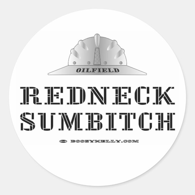 Sticker Rond Somptueuse à cou, Pétrole, Pétrole, gaz (Devant)