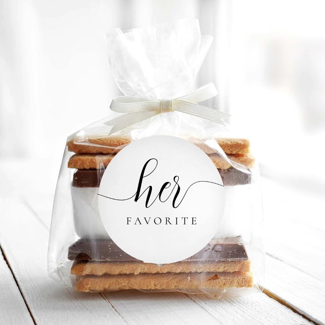 Sticker Rond Son С alligraphique favori Favor Cadeau classique  (Créateur téléchargé)