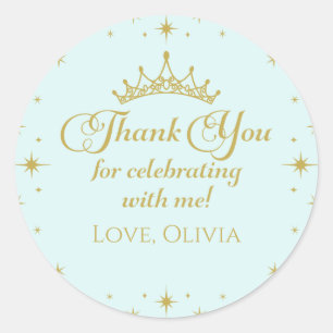 Sticker Rond Son Altesse Fiveness Princesse d'Or 5e Anniversair