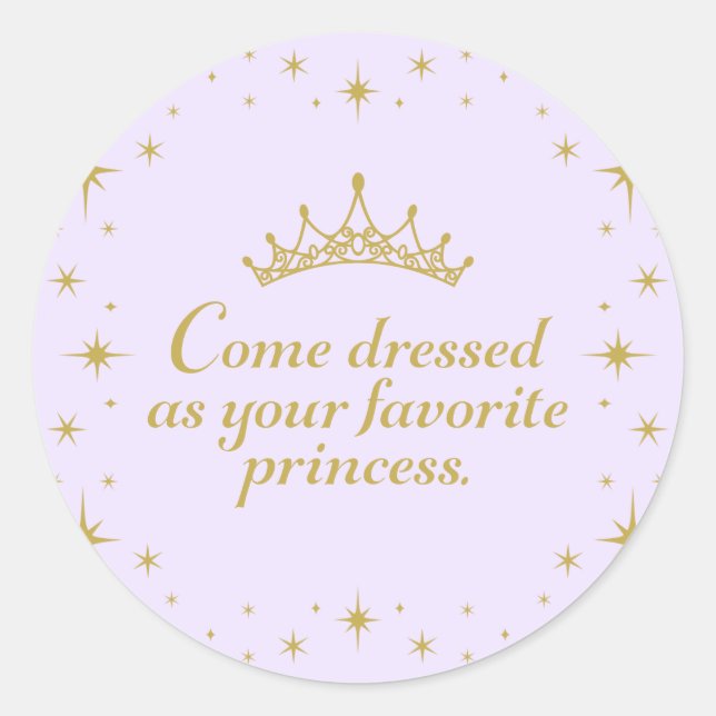 Sticker Rond Son Altesse Royale Princesse Anniversaire (Devant)