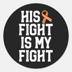 Sticker Rond Son Combat Est Mon Combat Contre La Leucémie Cance