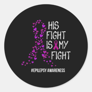 Sticker Rond Son Combat Est Mon Combat Epilepsie Soutien