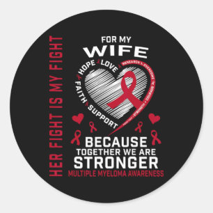 Sticker Rond Son Combat Est Mon Combat Femme Éléments de sensib