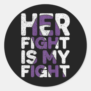 Sticker Rond Son combat est mon combat La sensibilisation d'Hei