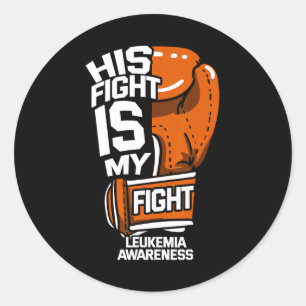 Sticker Rond Son Combat Est Mon Combat Leucémie Sensibilisation