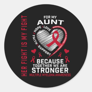 Sticker Rond Son combat est mon combat Tante Ruban de sensibili