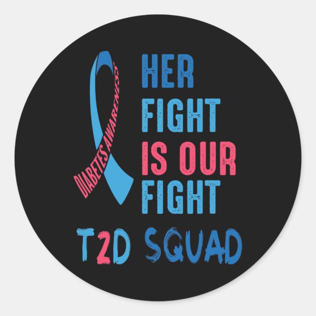 Sticker Rond Son combat est notre combat Journée de sensibilisa (Devant)