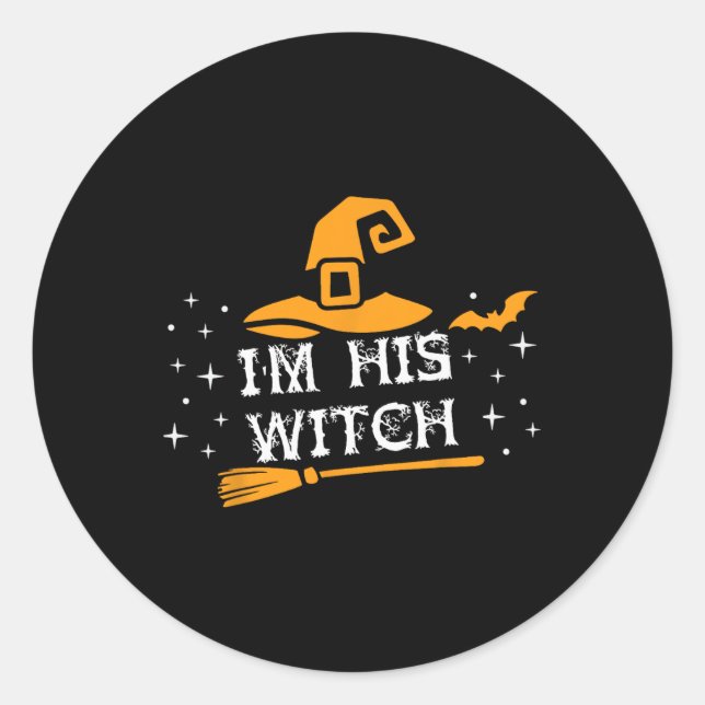 Sticker Rond Son Costume D'Halloween Pour C Avec Des Couples De (Devant)