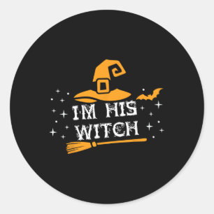 Sticker Rond Son Costume D'Halloween Pour C Avec Des Couples De