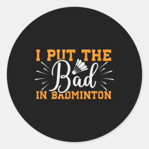 Sticker Rond Son Dans Mon Volant de badminton Adn Racket Badmin