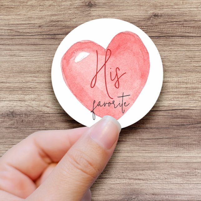Sticker Rond Son, Elle, Notre Favorite Mariage Fête des mariées (Créateur téléchargé)