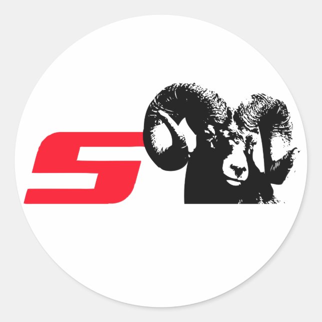 Sticker Rond Son Es-Ram Non Prononcé (Devant)