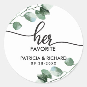 Sticker Rond Son et son Mariage de verdure favori