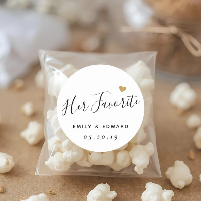 Sticker Rond Son Favori Cadeau de Mariage DIY (Créateur téléchargé)