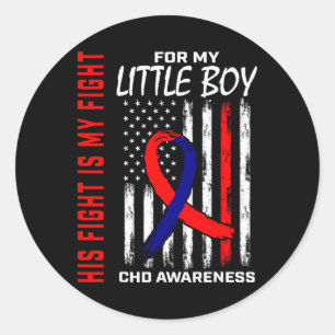 Sticker Rond Son Fight Little Boy Son Sensibilisation À L'Enfan