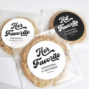 Sticker Rond Son Mariage Disco Noir et Blanc favori