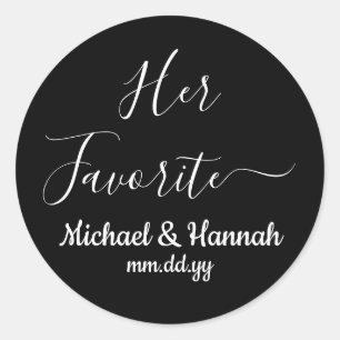 Sticker Rond Son Mariage favori Favor Candy pour aller traiter