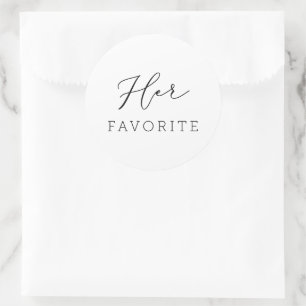 Sticker Rond Son Mariage favori Favor Script Calligraphie