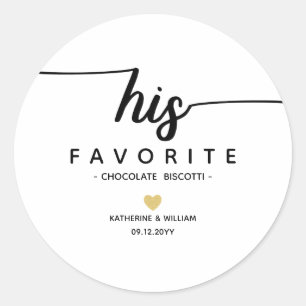 Sticker Rond Son Mariage préféré Date Snack Name favorise
