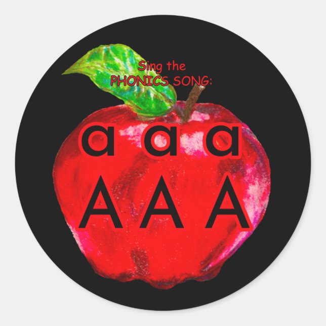 Sticker Rond SON PHONIQUE "a A" (Devant)