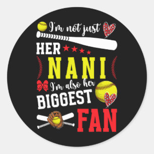 Sticker Rond Son plus grand fan Softll Nani d'un joueur Softll