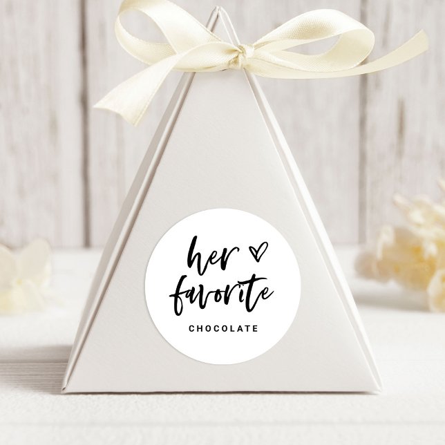 Sticker Rond Son préféré | Script Décontracté moderne et coeur (Créateur téléchargé)