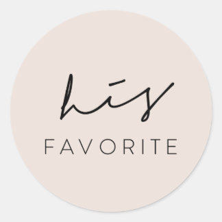 Sticker Rond son sac de bienvenue préféré mariage traite autoco