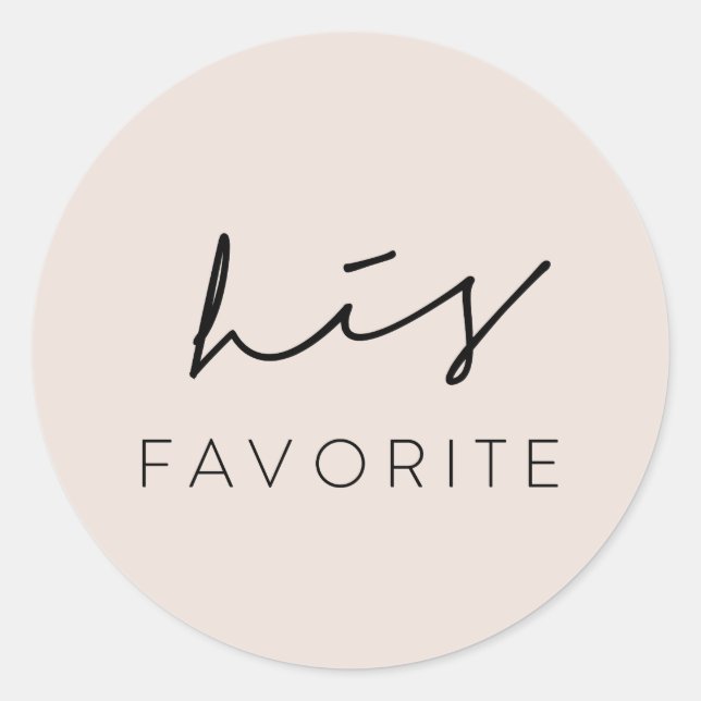 Sticker Rond son sac de bienvenue préféré mariage traite autoco (Devant)