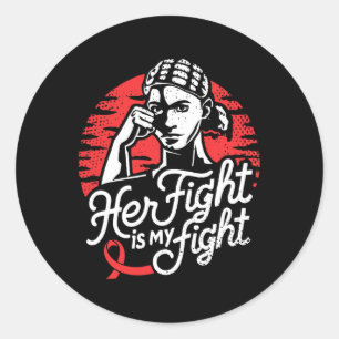 Sticker Rond Son soutien à la lutte contre l'anémie de la fauci