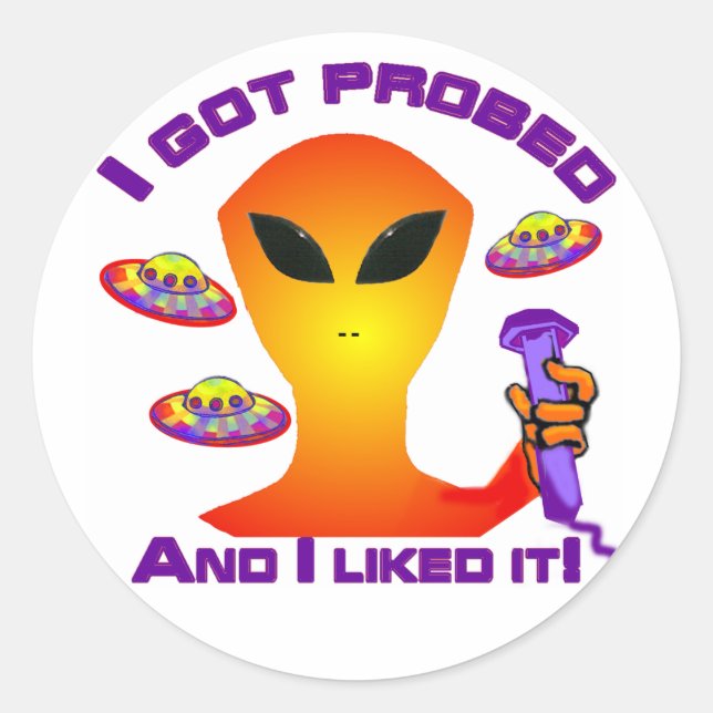 Sticker Rond Sonde Alien (Devant)