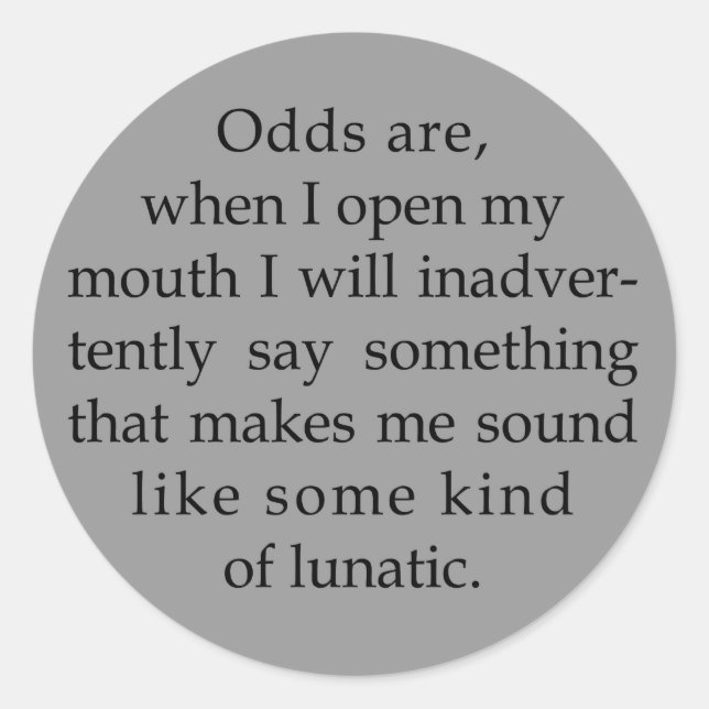 Sticker Rond Sonne Comme Un Lunatique (Devant)