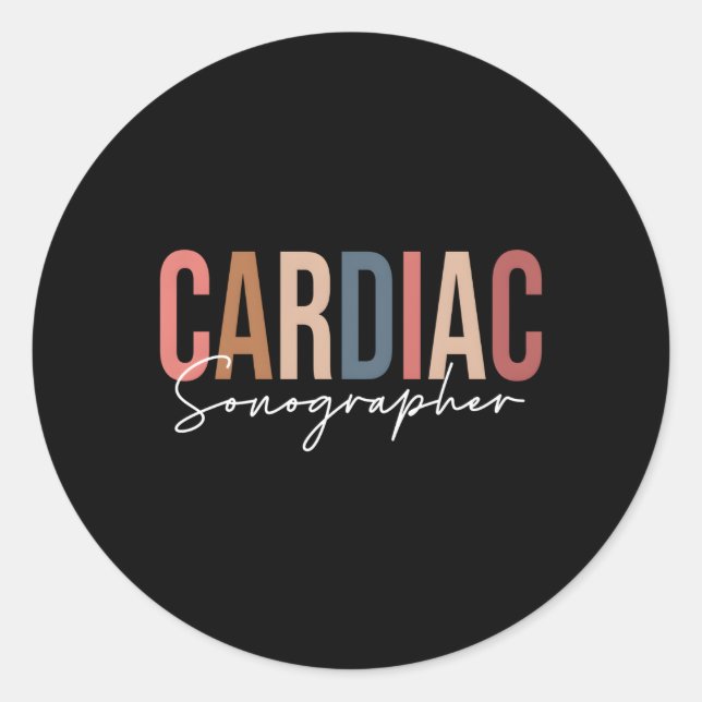 Sticker Rond Sonographe cardiaque Radiologie Technologie X-Ray  (Devant)