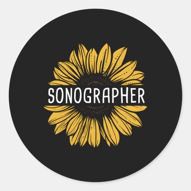 Sticker Rond Sonographie Ultrasonologue (Devant)