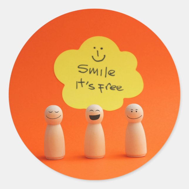 Sticker Rond Sonríe, es gratis (Devant)