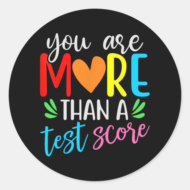 Sticker Rond Sont Plus Qu'Une Note De Test (Devant)