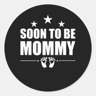 Sticker Rond Soon To Be Maman Pregnancy Announcement Reveal Mam