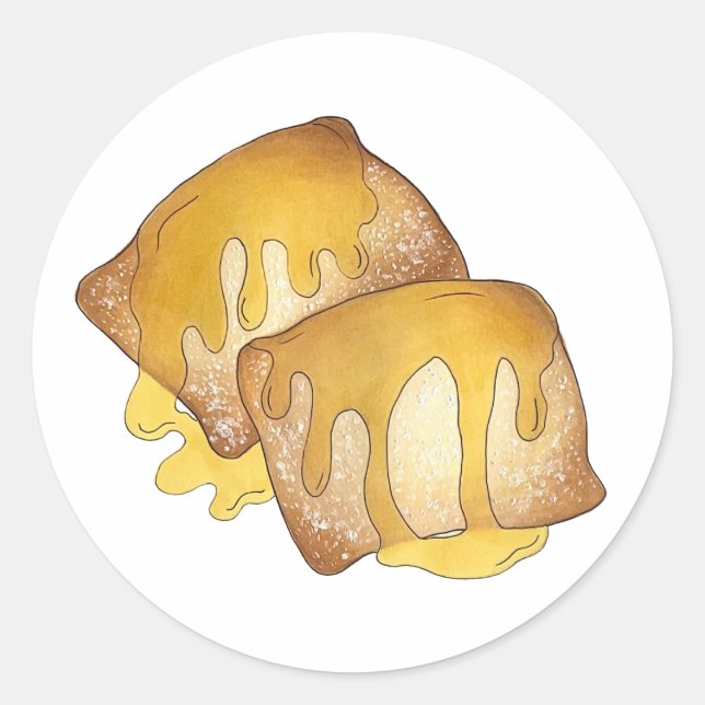 Sticker Rond Sopaipilla Sopapilla Cachanga Sopaipa Pâtisserie f (Devant)