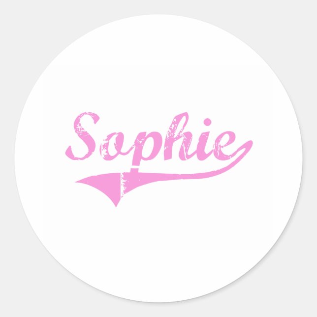 Sticker Rond Sophie Classic Style Nom (Devant)