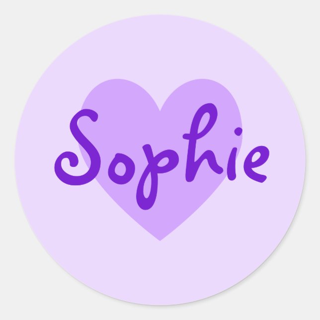 Sticker Rond Sophie en violet (Devant)