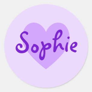 Sticker Rond Sophie en violet