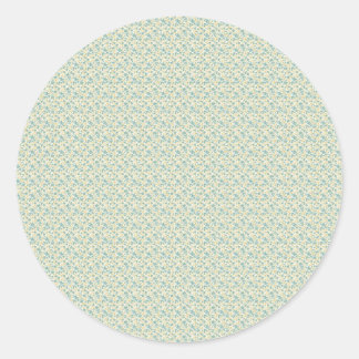 Sticker Rond Sophisticated 1940s Dusty Teal and Mustard Floral