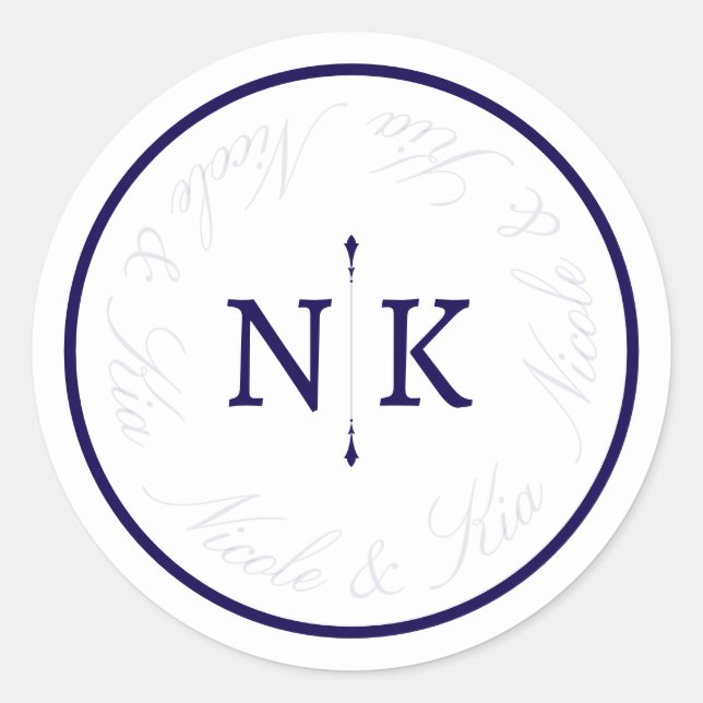 Sticker Rond Sophistiqué et Classique (Devant)