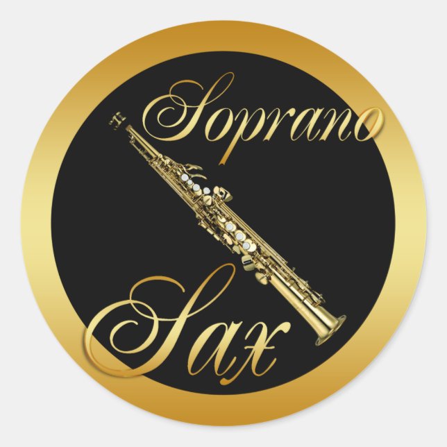 STICKER ROND SOPRANO SAXOPHONE (Devant)