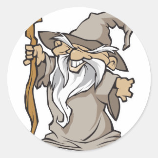 Sticker Rond sorcier de l'assistant gris