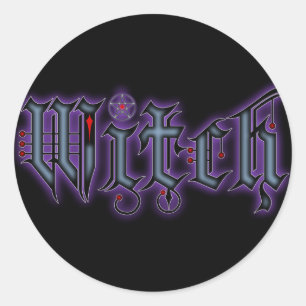 Sticker Rond Sorcière