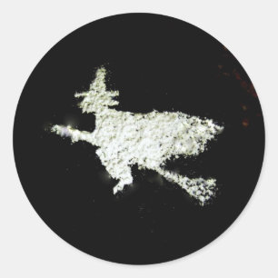 Sticker Rond Sorcière