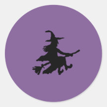 Sorcière noire sur violet