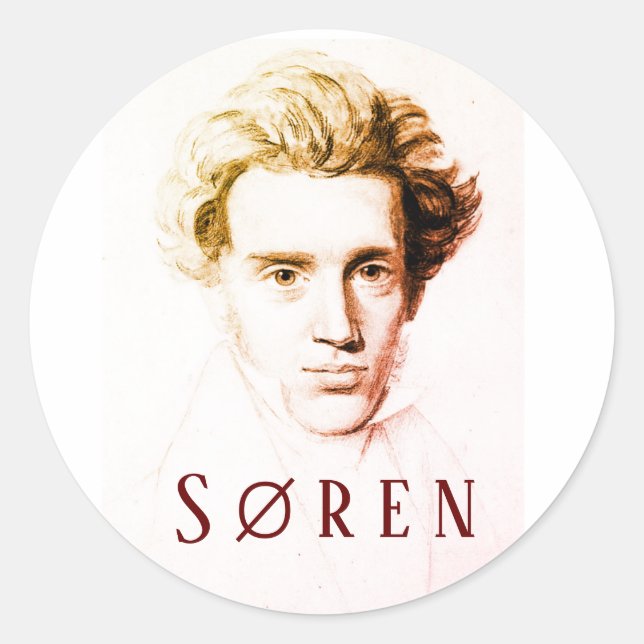 Sticker Rond Søren Kierkegaard (Devant)
