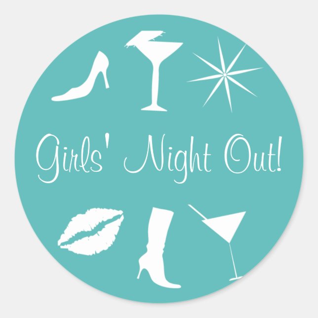 Sticker Rond Sortez de la nuit des filles ! Sceau d'enveloppe (Devant)