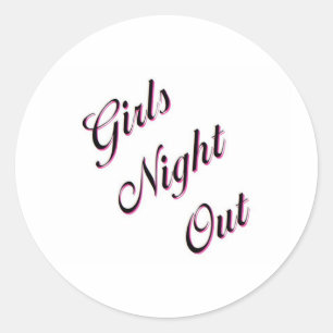Sticker Rond Sortie de la nuit des filles